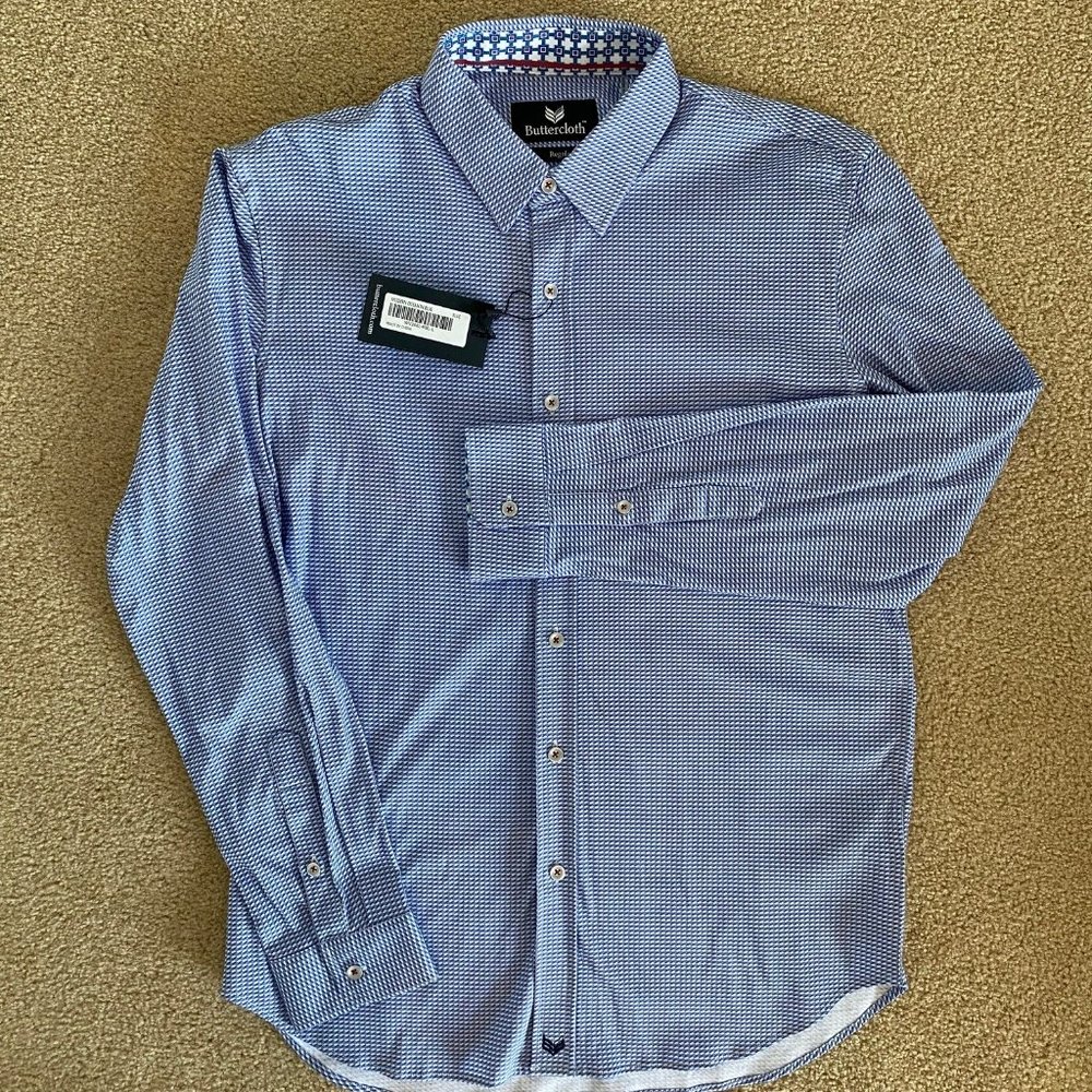 Buttercloth Modern Ocean in Blue Long Sleeve NWT - Large